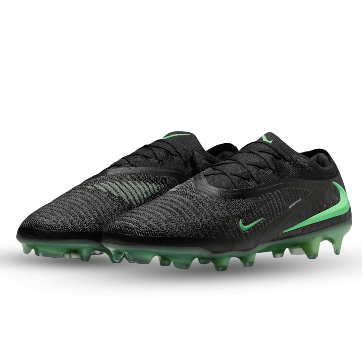 Nike Phantom 6 Low Elite FG Soccer Cleats (Black/Illusion Green) | SoccerWearhouse
