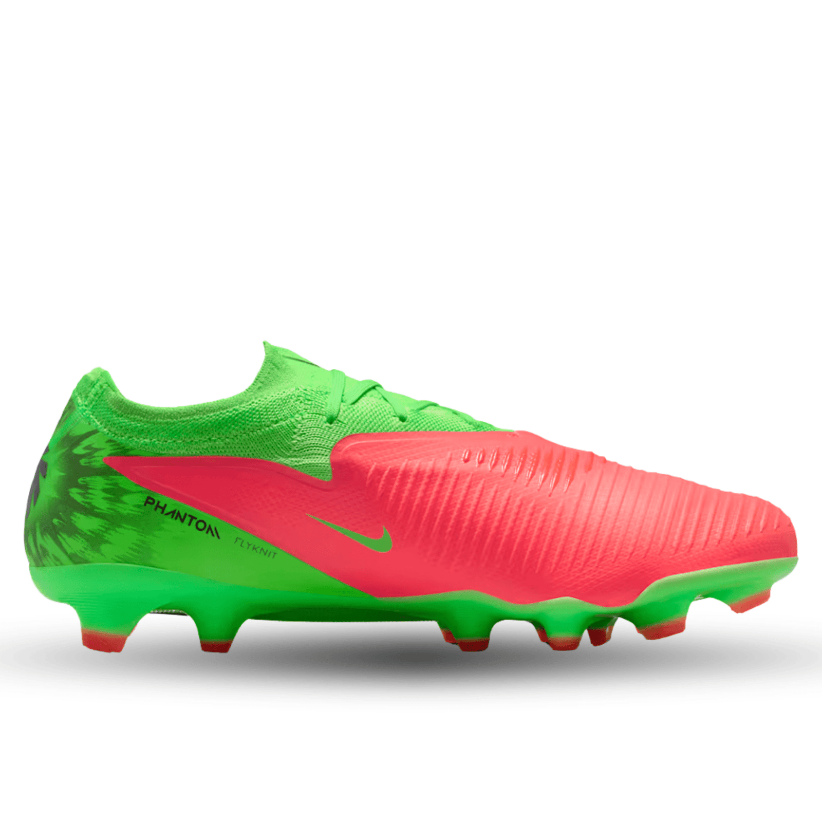Nike Phantom 6 Low Pro EH Firm Ground Soccer Cleats (Hot Punch/Black-Green Strike) | SoccerWearhouse