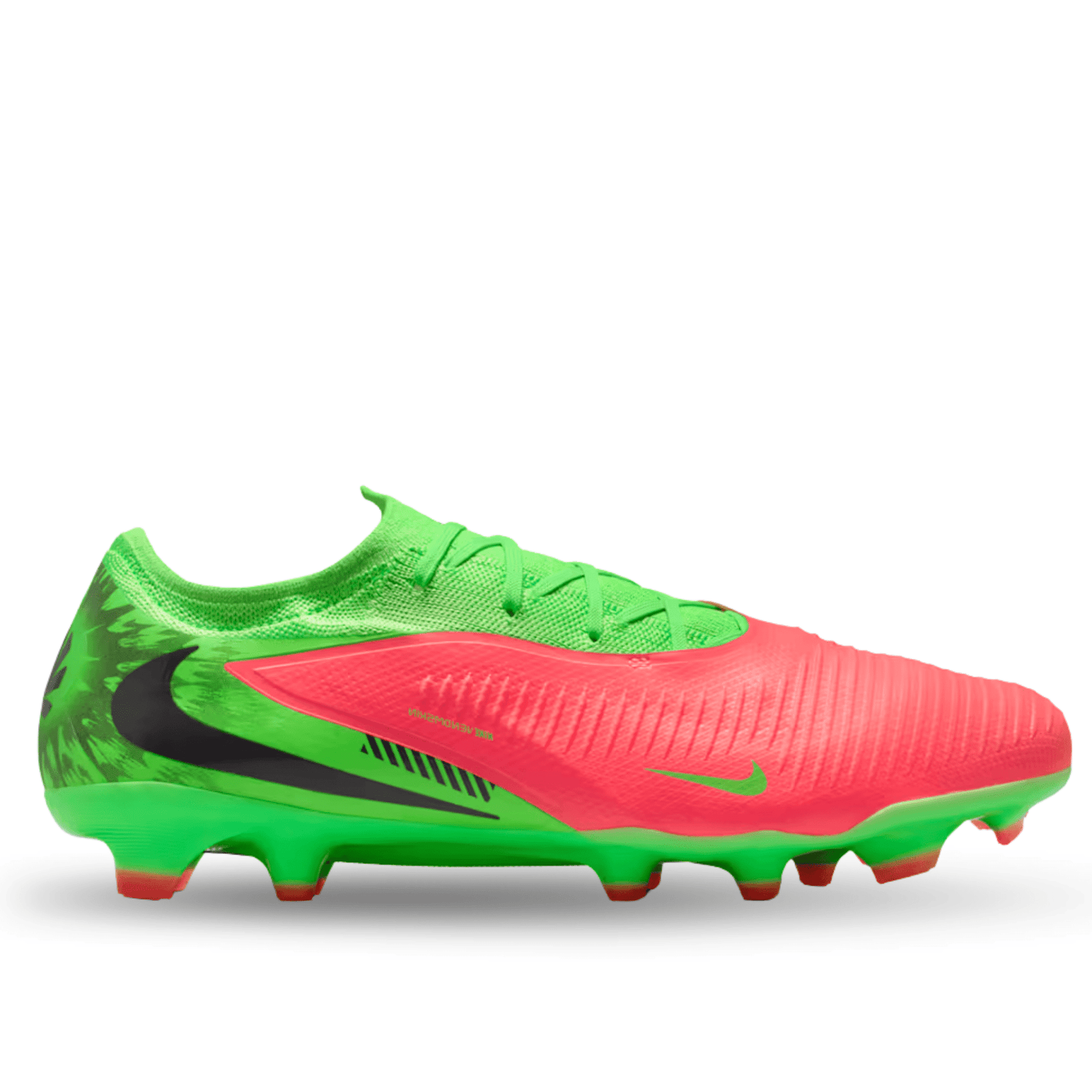 Nike Phantom 6 Low Pro EH Firm Ground Soccer Cleats (Hot Punch/Black-Green Strike) | SoccerWearhouse