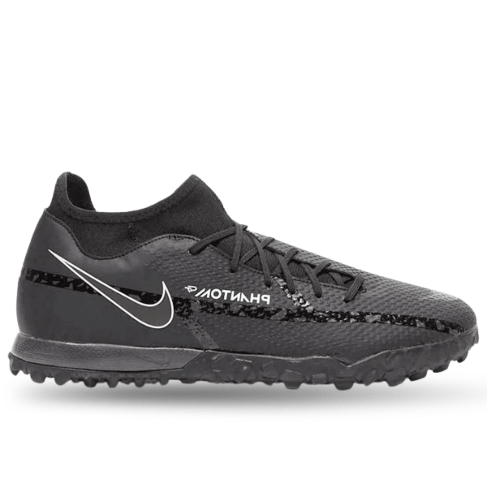 Nike Phantom GT2 Academy DF Turf Soccer Shoes (Black/Dark Smoke Grey) | SoccerWearhouse