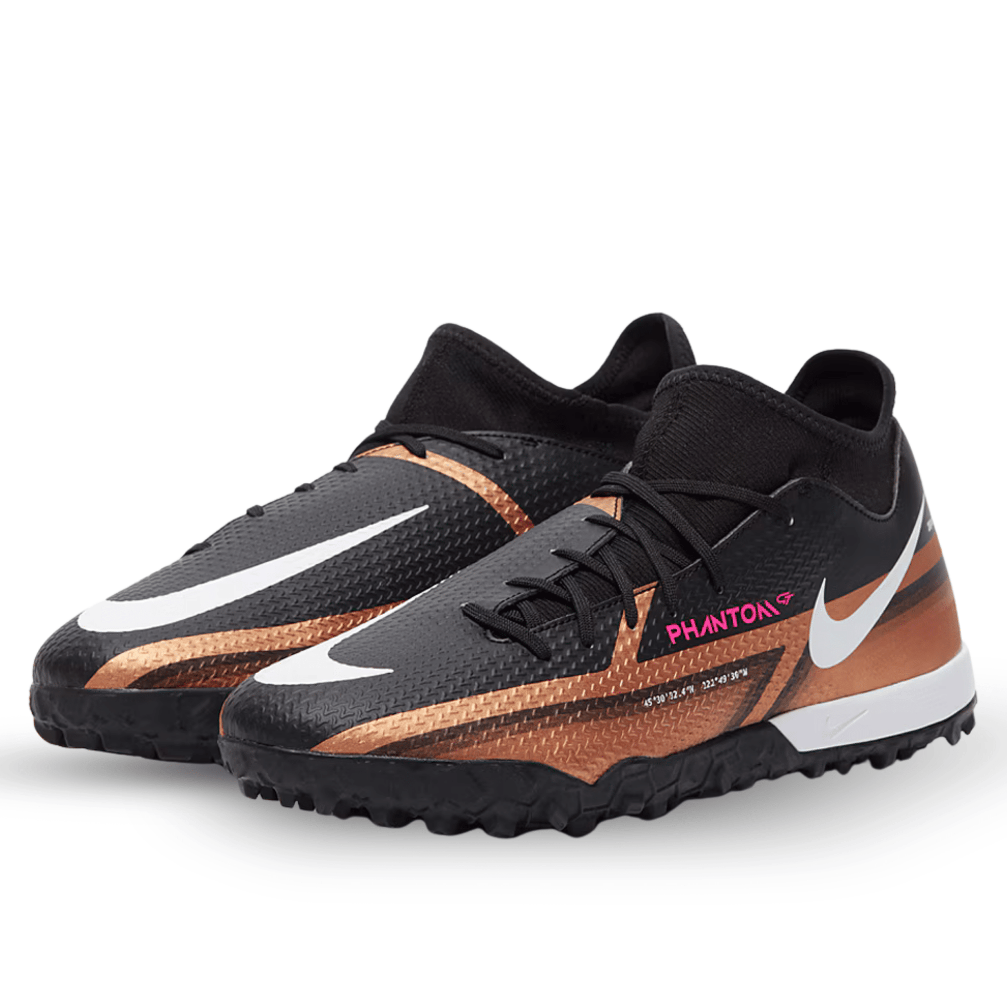 Nike Phantom GT2 Academy DF Turf Soccer Shoes (Metallic Copper)