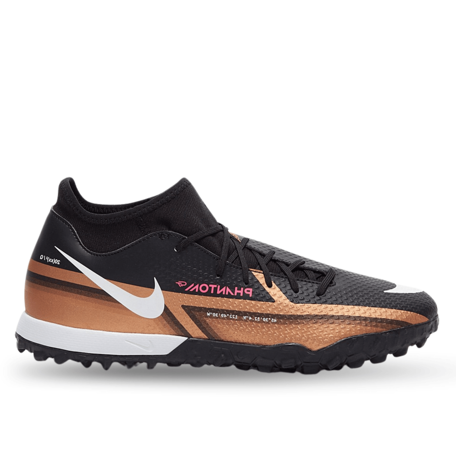 Nike Phantom GT2 Academy DF Turf Soccer Shoes (Metallic Copper) | SoccerWearhouse