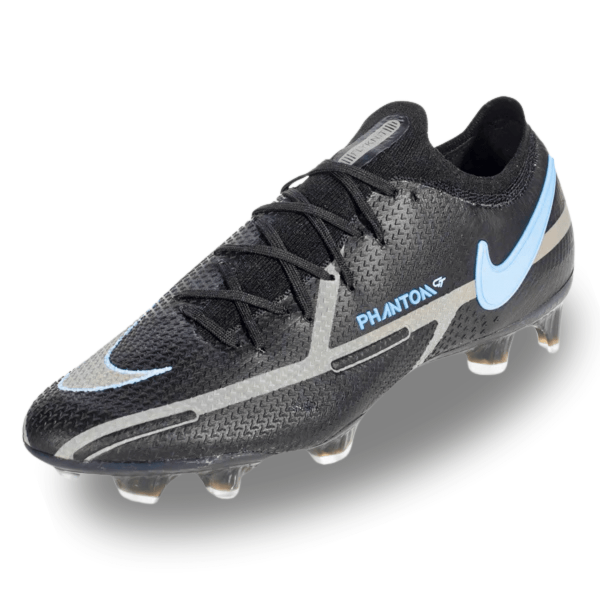 Nike Phantom GT2 Elite FG Soccer Cleats(Black/Iron Grey) | SoccerWearhouse
