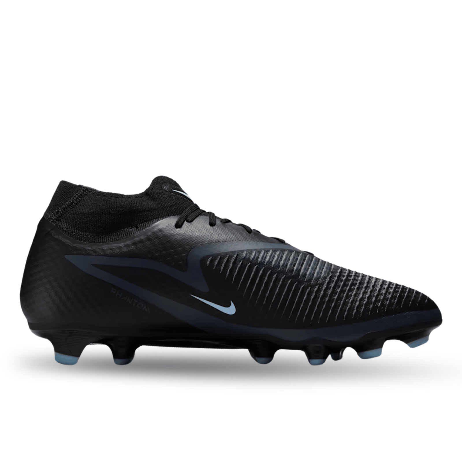 Nike Phantom GX 2 Academy High - Cut Firm Ground/Multiground Soccer Cleats (Black/Black) | SoccerWearhouse
