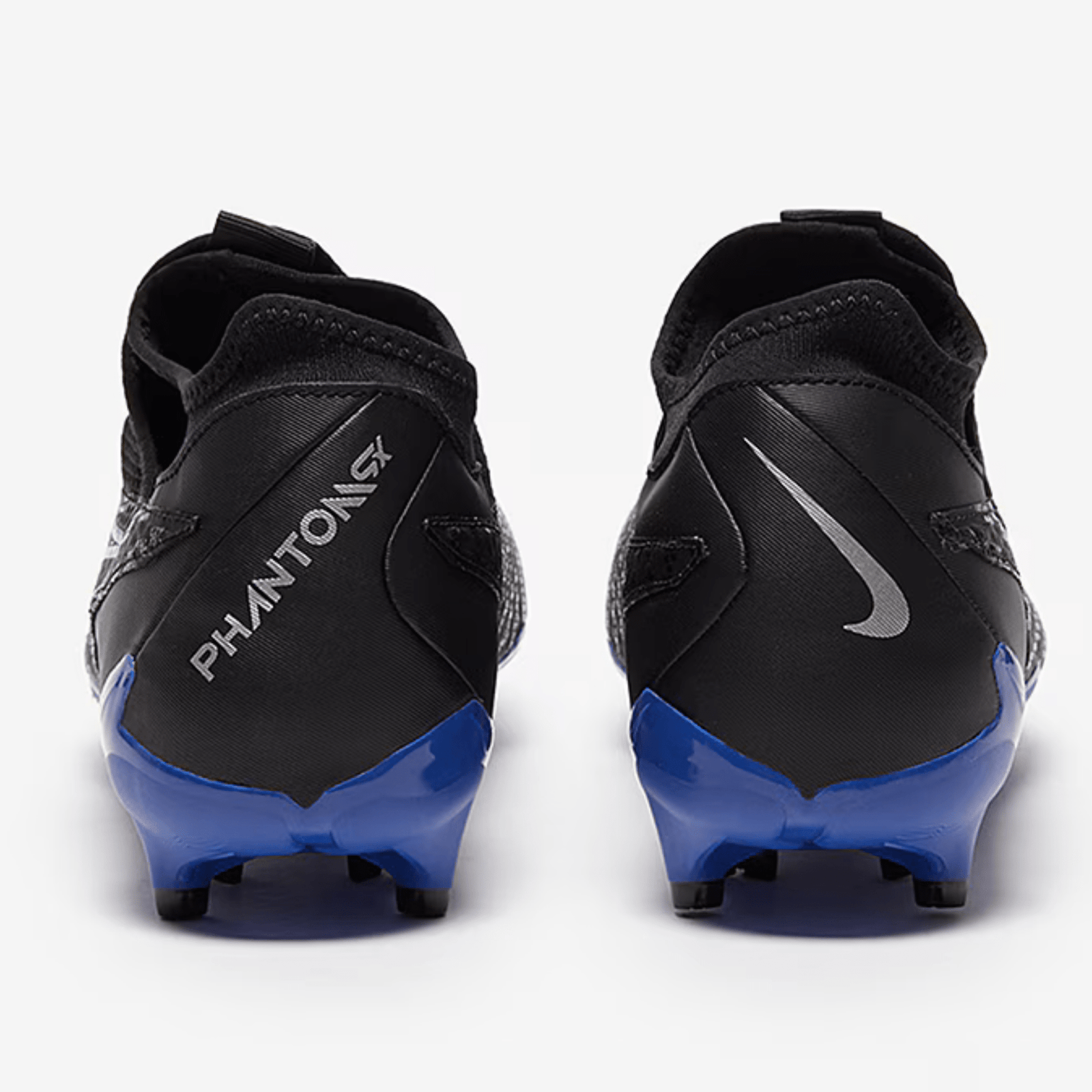 Nike Phantom GX Academy DF FG/MG Soccer Cleats (Black/Chrome - Hyper Royal) | SoccerWearhouse