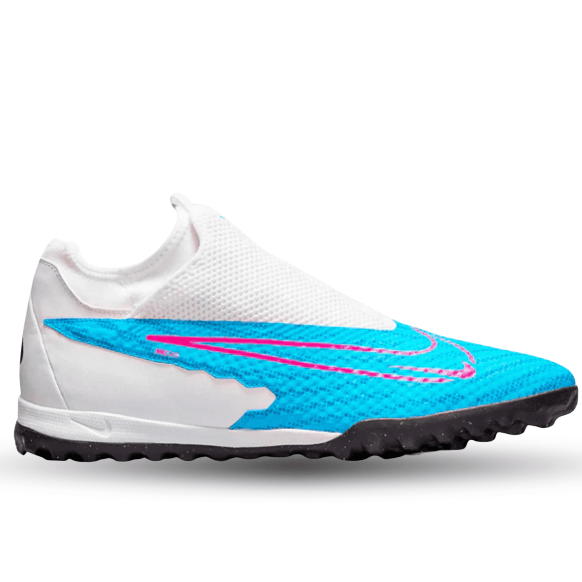Nike Phantom GX Academy DF Turf Soccer Shoes (Baltic Blue/Pink Blast) | SoccerWearhouse