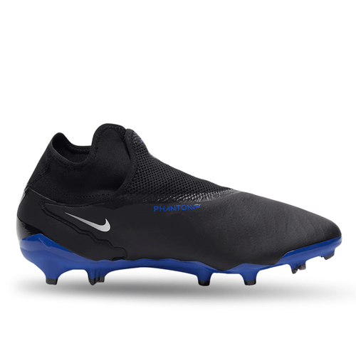 Nike Phantom GX Pro DF Firm Ground Soccer Cleats (Black/Chrome-Hyper Royal) - 6.5 M / 8 W