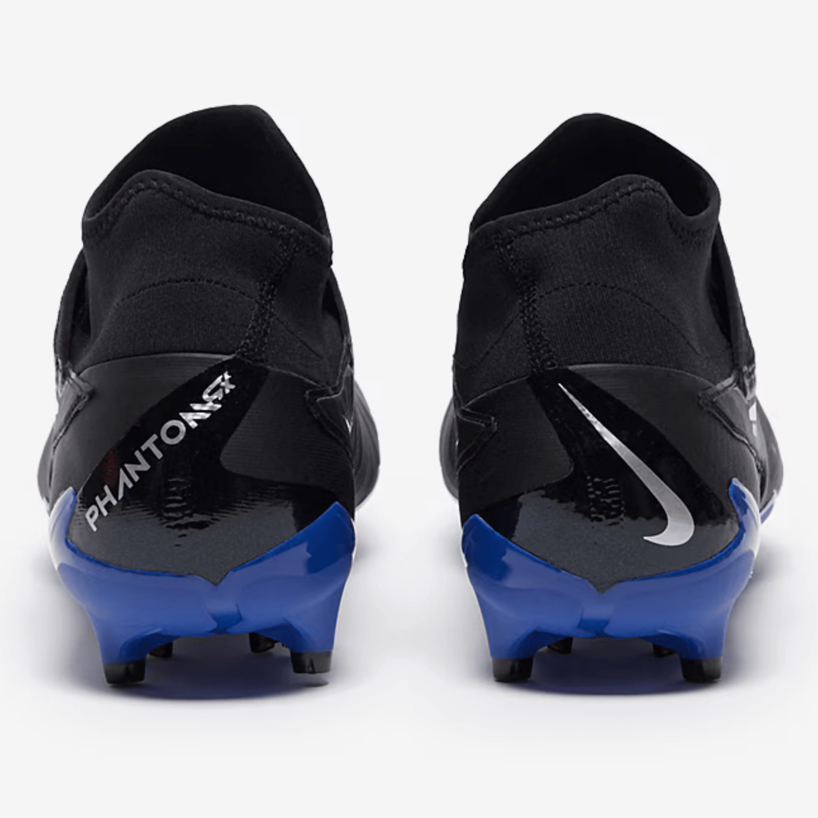 Nike Phantom GX Pro DF Firm Ground Soccer Cleats (Black/Chrome - Hyper Royal) | SoccerWearhouse