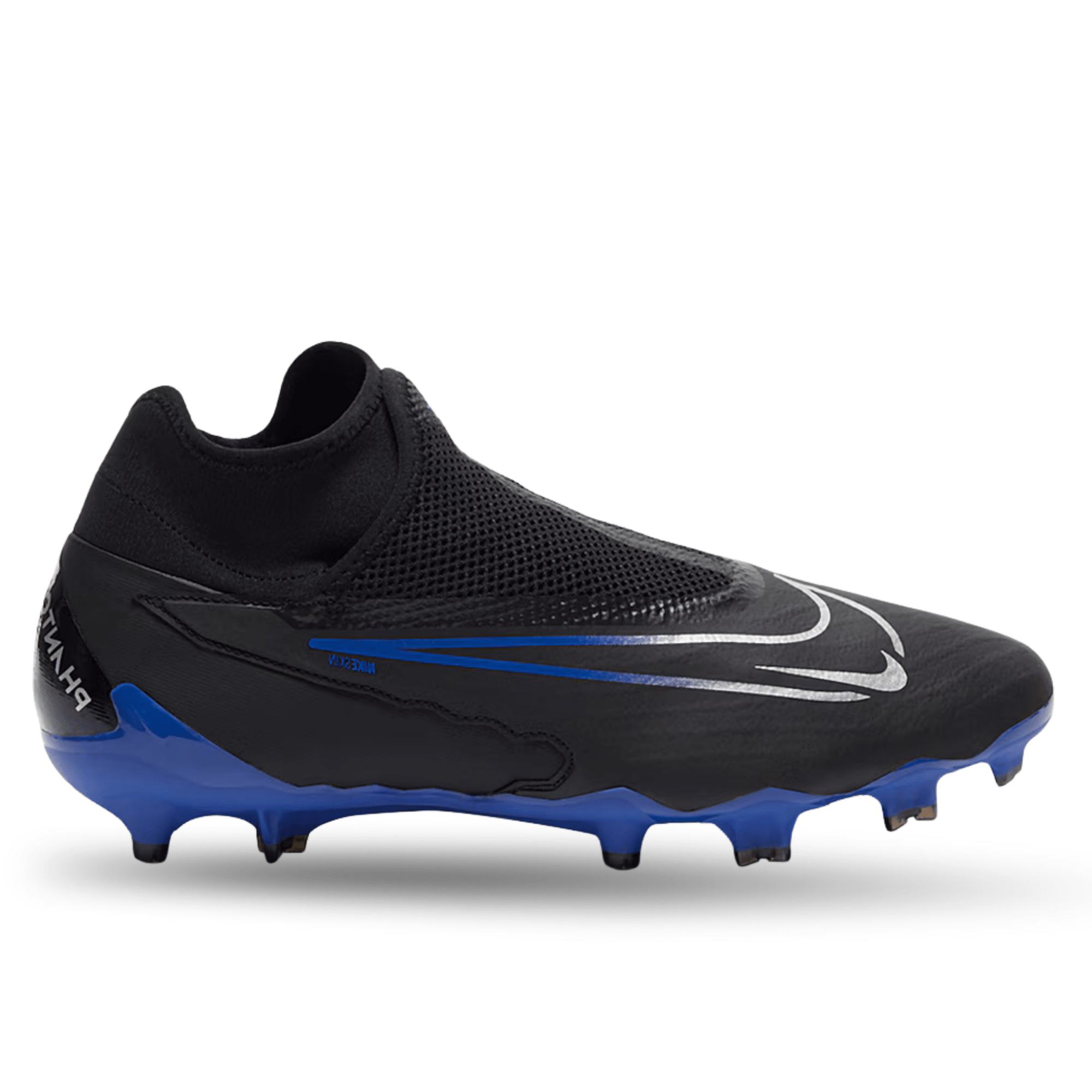 Nike Phantom GX Pro DF Firm Ground Soccer Cleats (Black/Chrome-Hyper R
