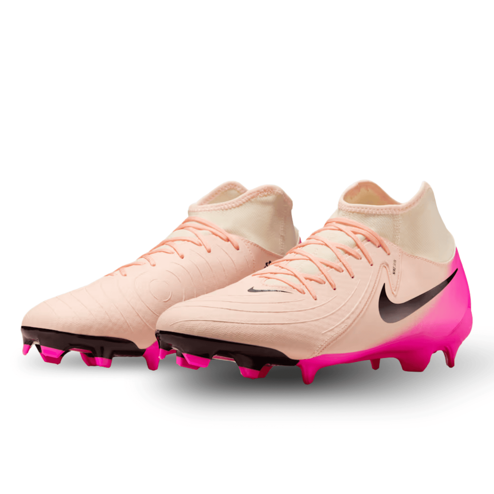 Nike Phantom Luna II Academy FG/MG Soccer Cleats (Crimson Tint/Black - Pink Blast) | SoccerWearhouse