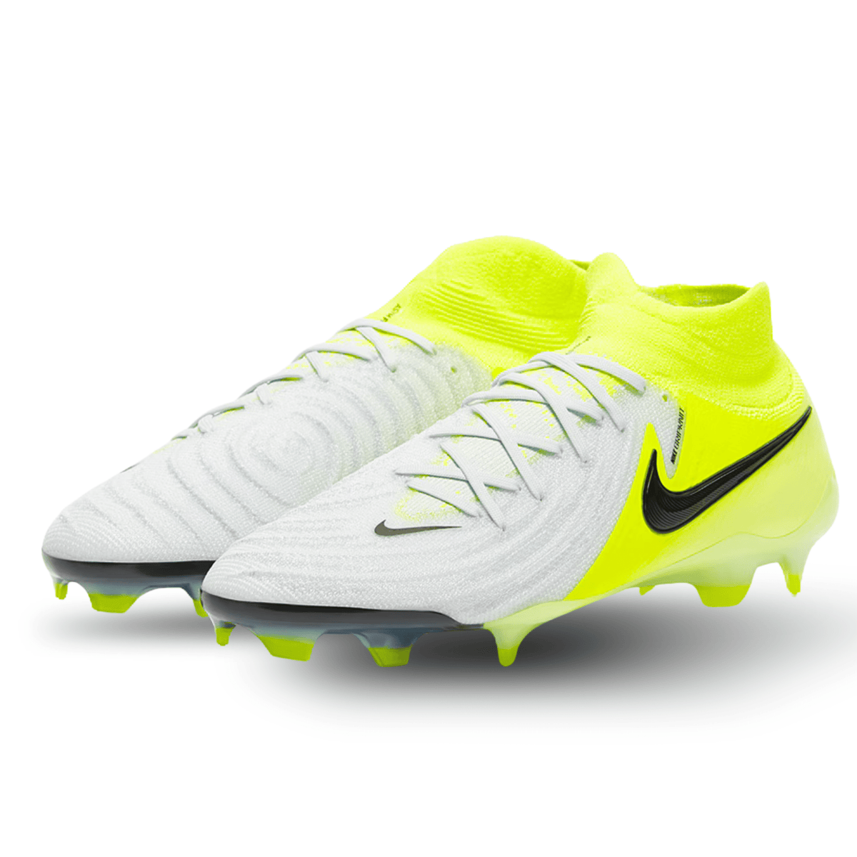 Nike Phantom Luna II Elite FG Soccer Cleats (Metallic Slver/Black - Volt) | SoccerWearhouse