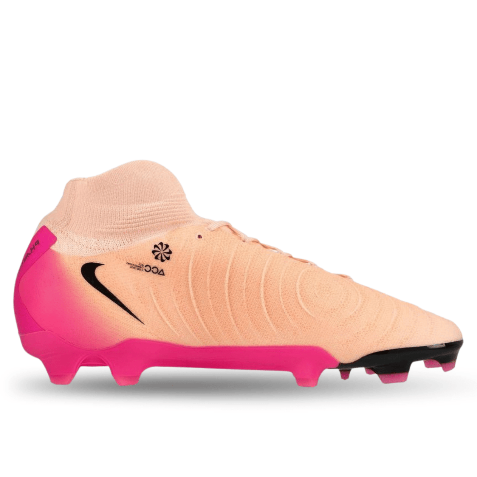 Nike Phantom Luna II Pro FG Soccer Cleats (Crimson Tint/Black - Pink Blast) | SoccerWearhouse