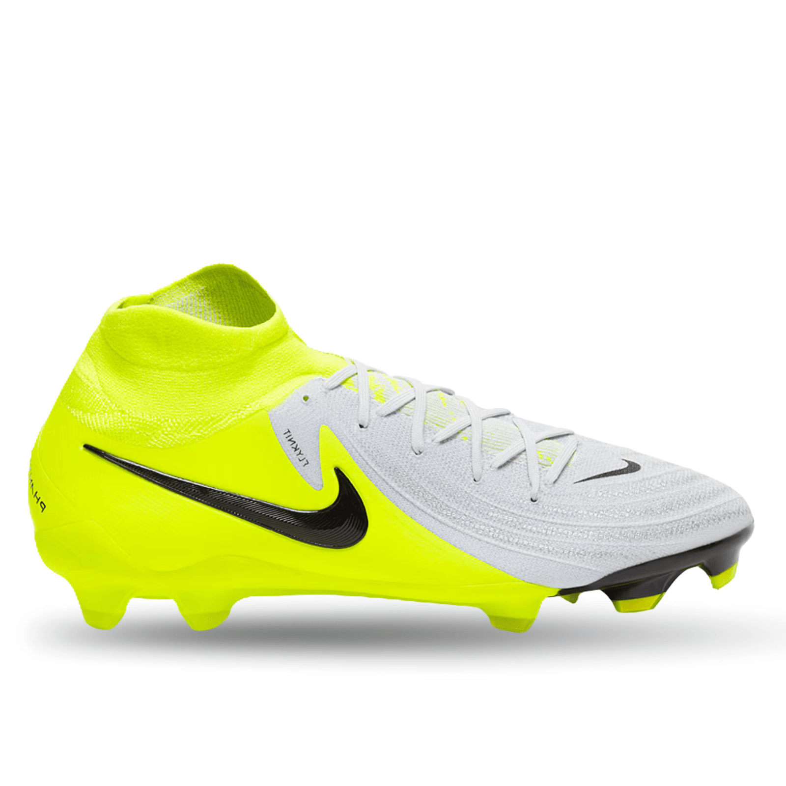 Nike Phantom Luna II Pro FG Soccer Cleats (Metallic Silver/Black - Volt) | SoccerWearhouse