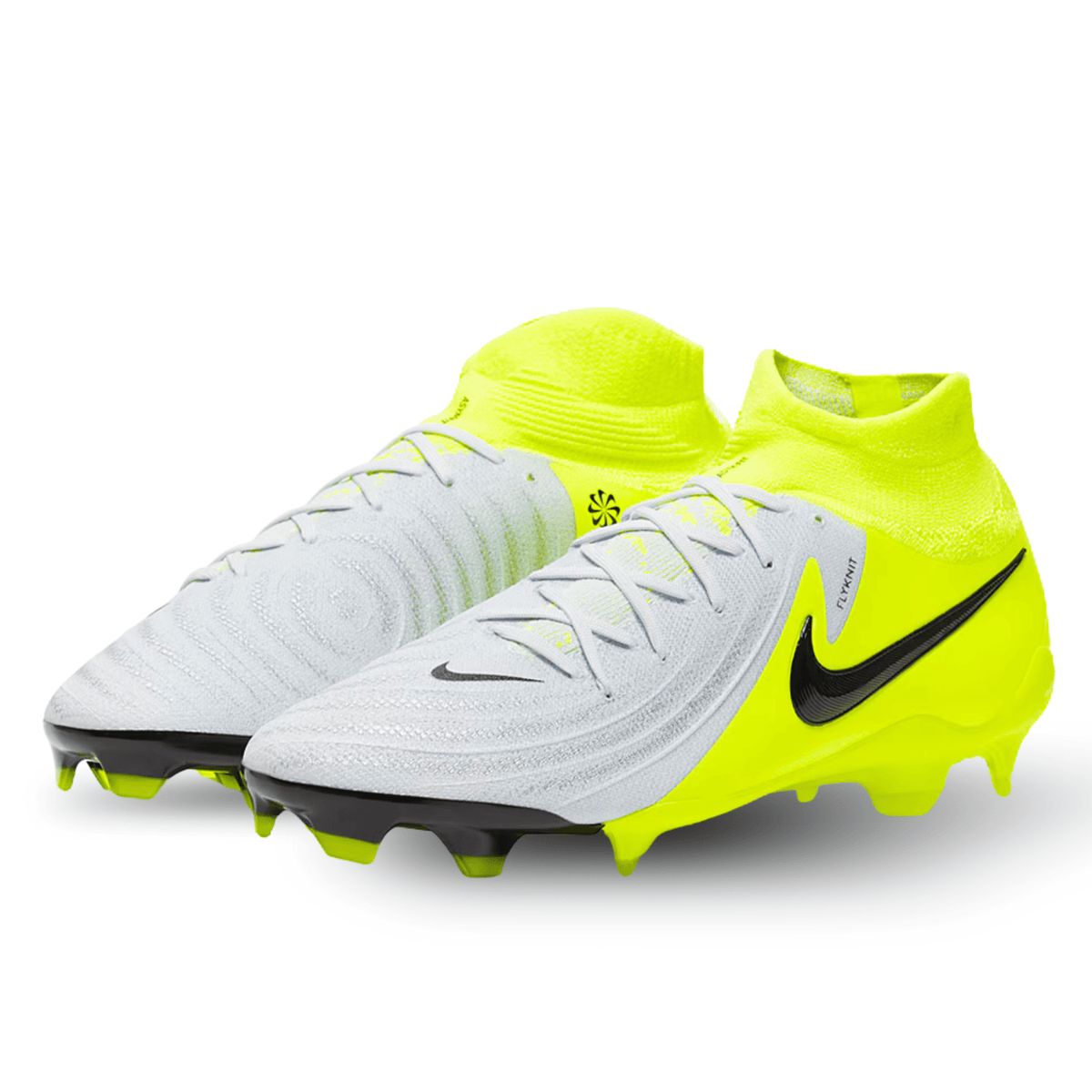 Nike Phantom Luna II Pro FG Soccer Cleats (Metallic Silver/Black - Volt) | SoccerWearhouse