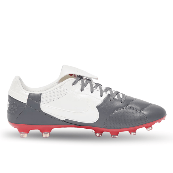 Nike Premier III Firm Ground Soccer Cleats (Light Graphite/White/Red)