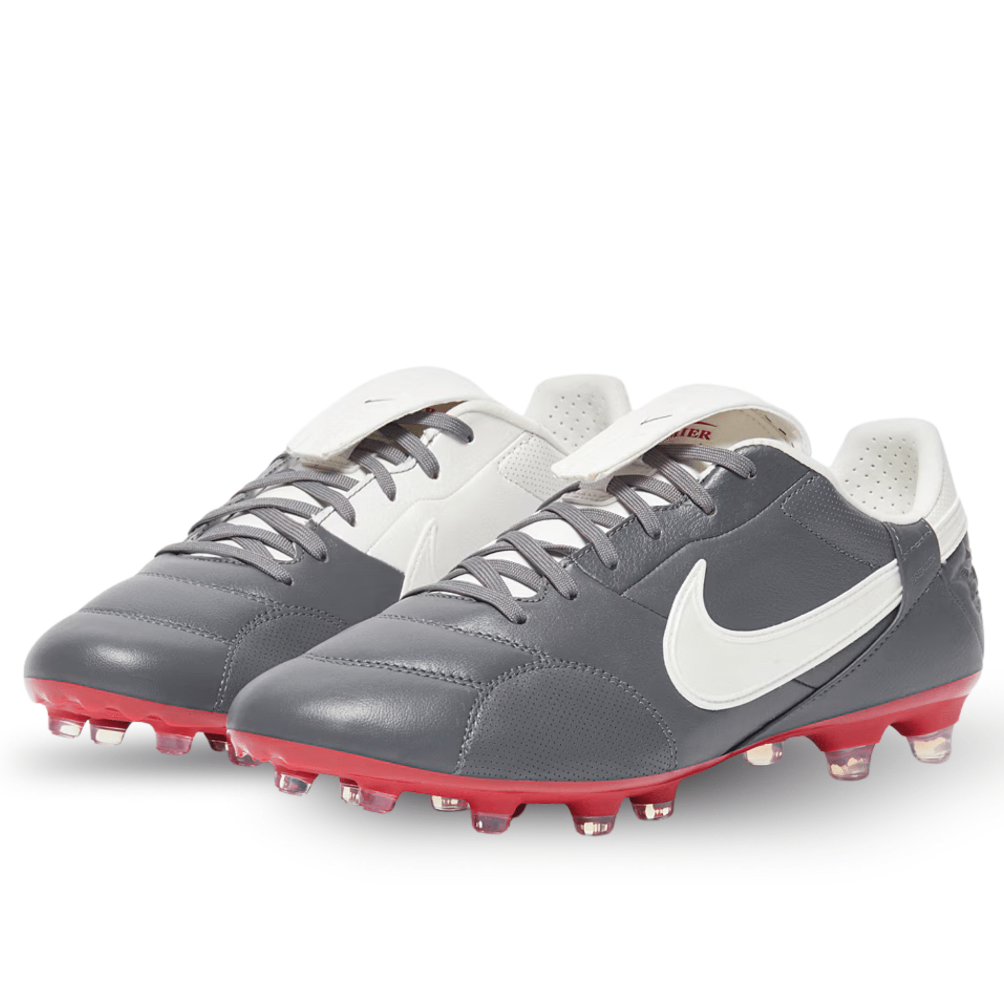 Nike Premier III Firm Ground Soccer Cleats (Light Graphite/White/Red) Nike Premier III Firm Ground Soccer Cleats (Light Graphite/White/Red)