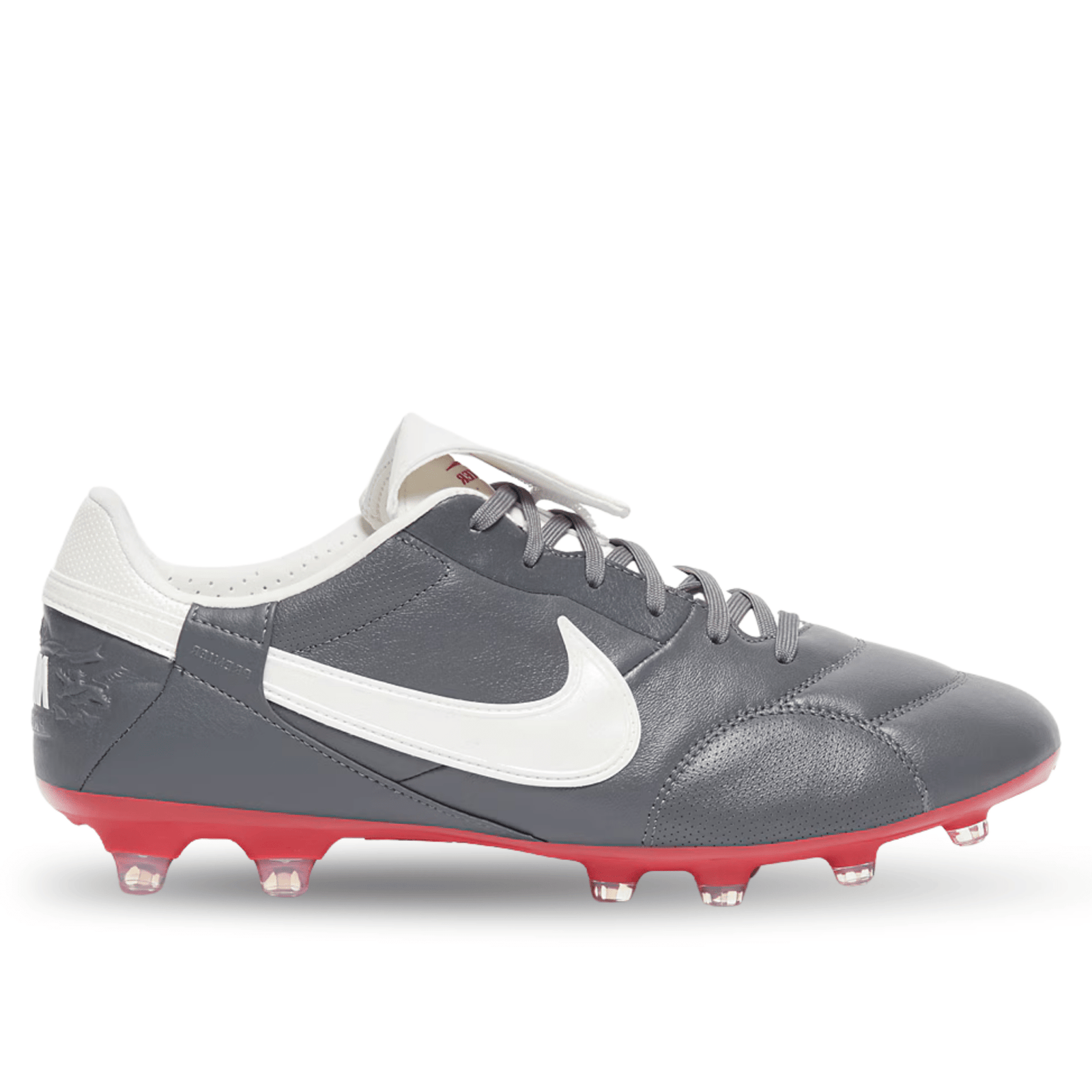 Nike Premier III Firm Ground Soccer Cleats (Light Graphite/White/Red) | SoccerWearhouse