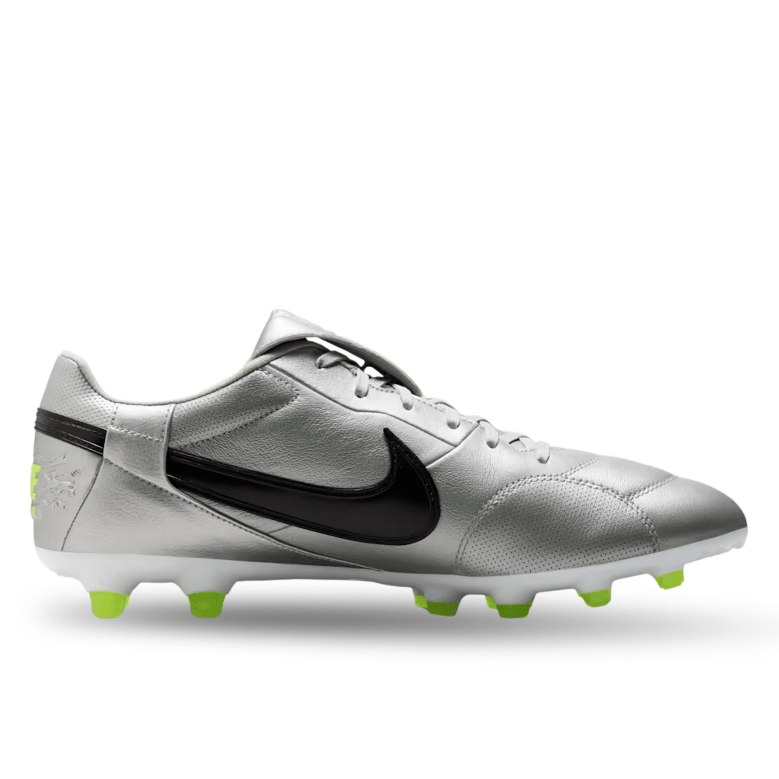 Nike Premier III Firm Ground Soccer Cleats (Metallic Silver/Black Volt) | SoccerWearhouse