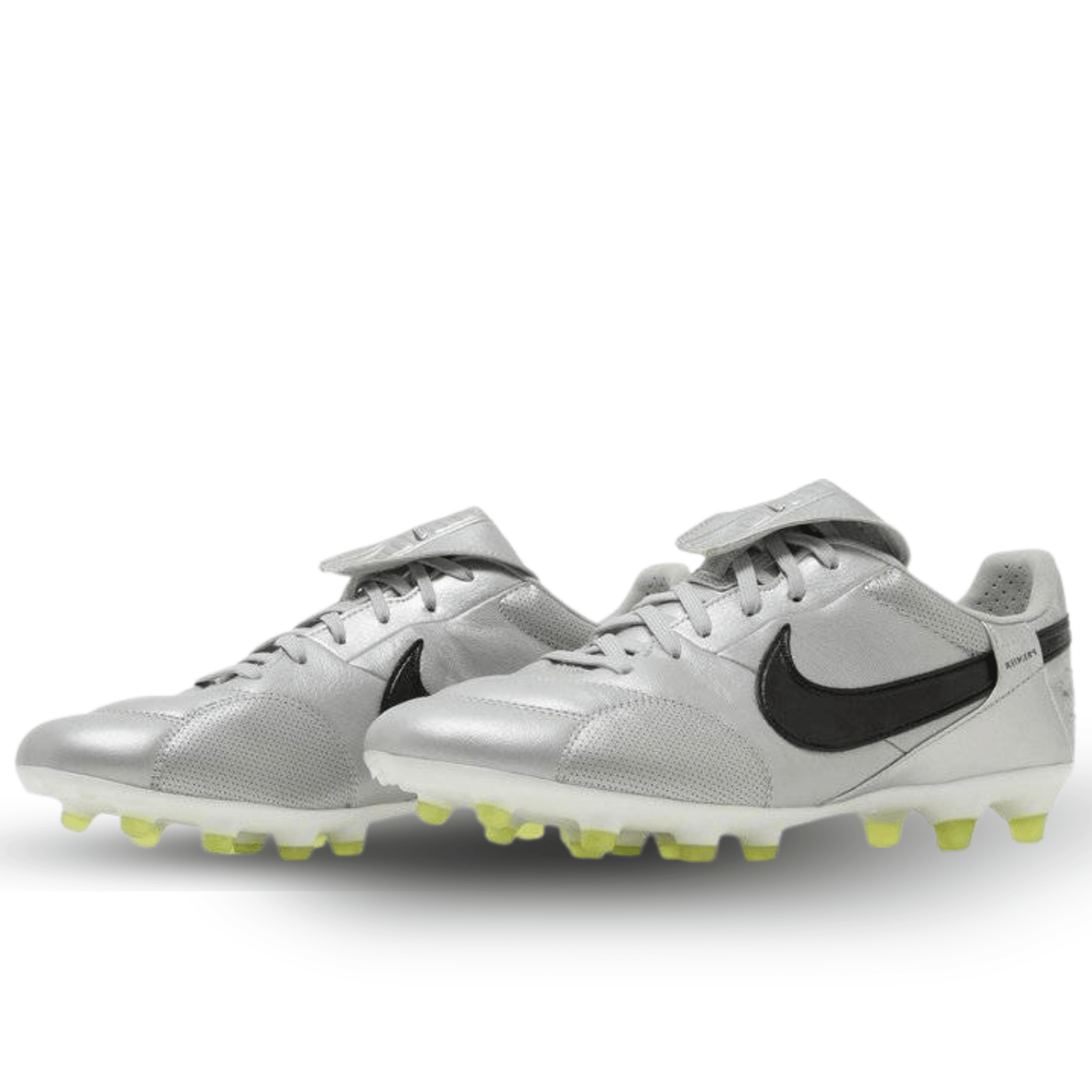 Nike Premier III Firm Ground Soccer Cleats (Metallic Silver/Black - Volt) | SoccerWearhouse