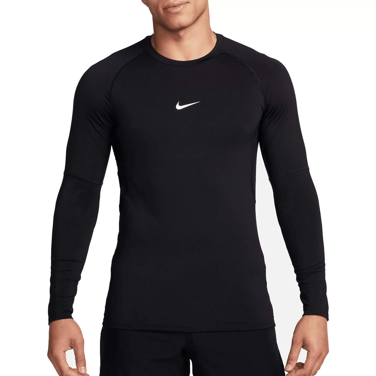 Nike Pro Dri Fit Slim Long Sleeve Fitness Top (Black) | SoccerWearhouse