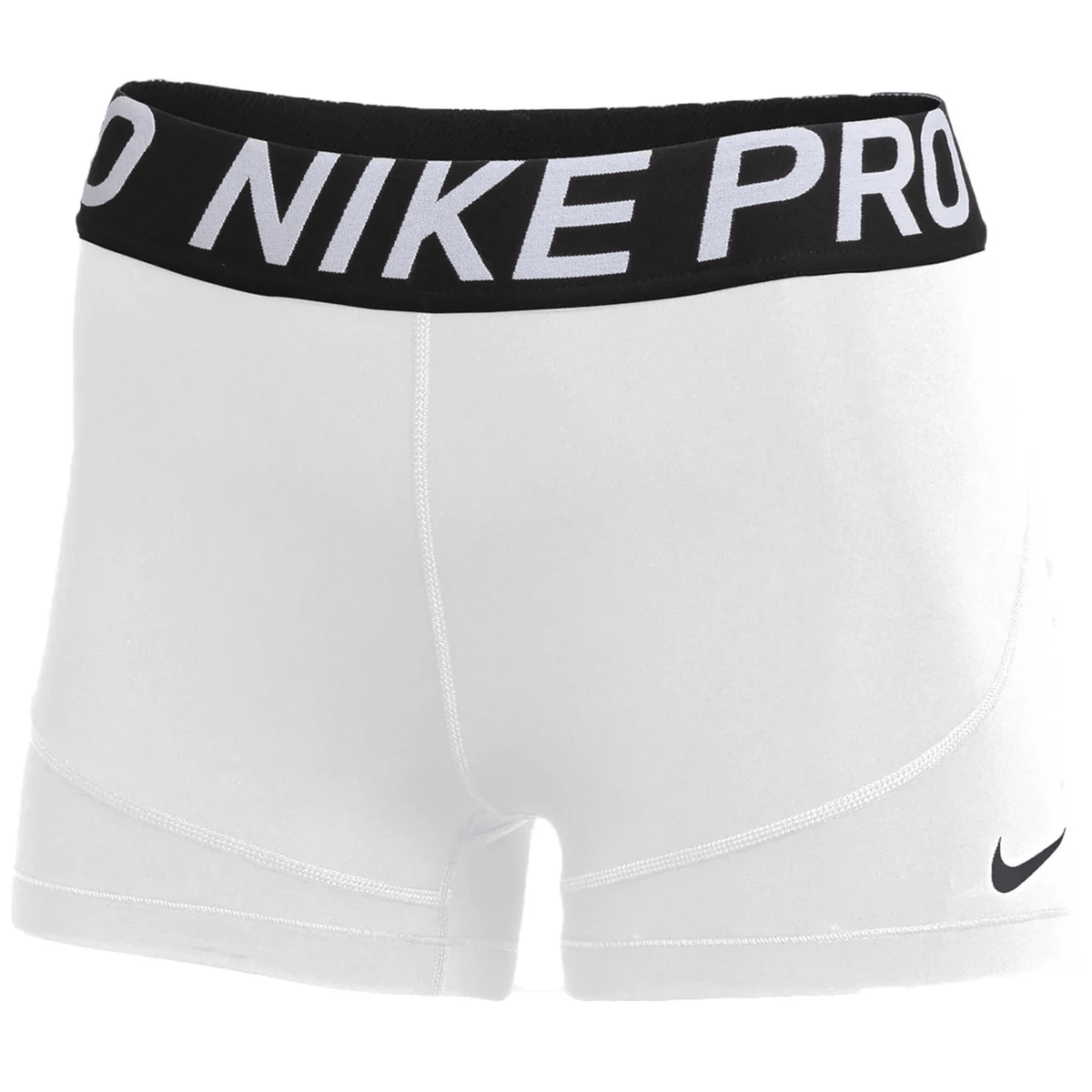 Nike Pro Womens 3" Compression Shorts (White) | SoccerWearhouse