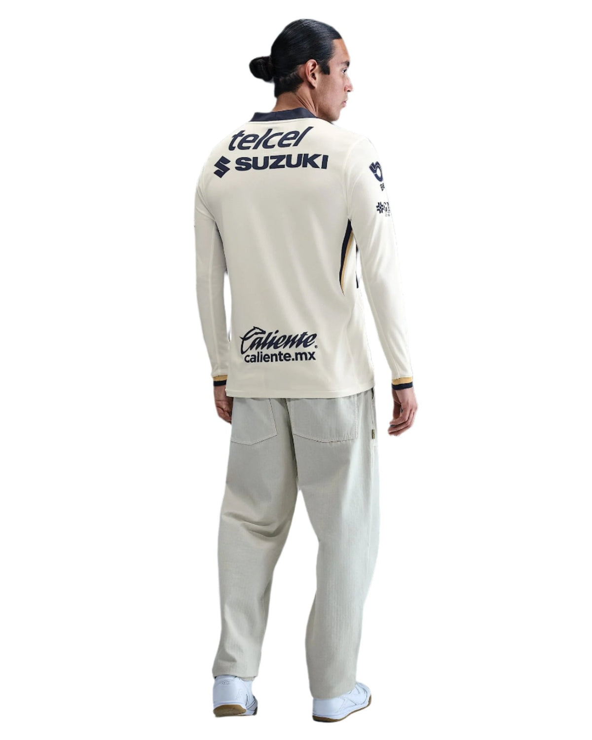 Nike Pumas UNAM 25/26 Long Sleeve Home Jersey (Sail/Club Gold) | SoccerWearhouse