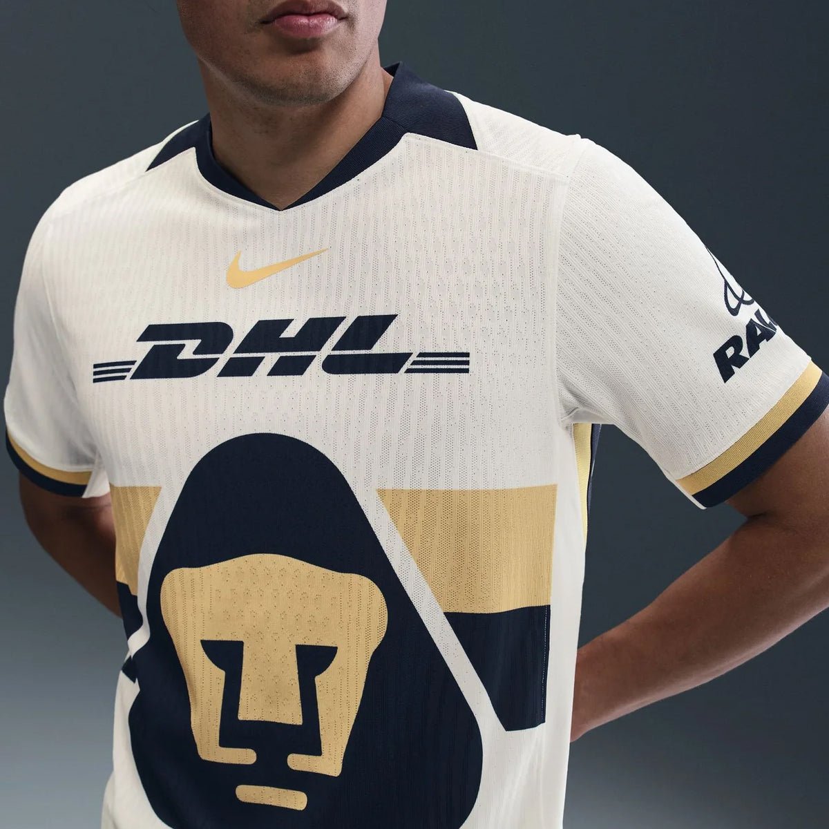 Nike Pumas UNAM Authentic Home Jersey 25/26 (Sail/Obsidian/Club Gold) | SoccerWearhouse