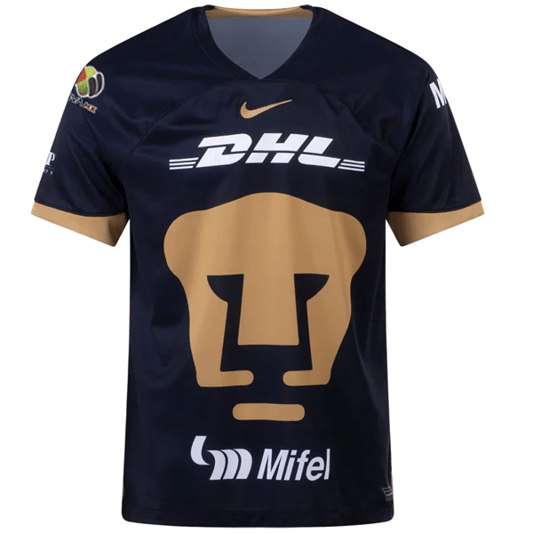 Nike Pumas UNAM Away Jersey w/ Liga MX Patch 23/24 (Obsidian/Truly Gold) | SoccerWearhouse