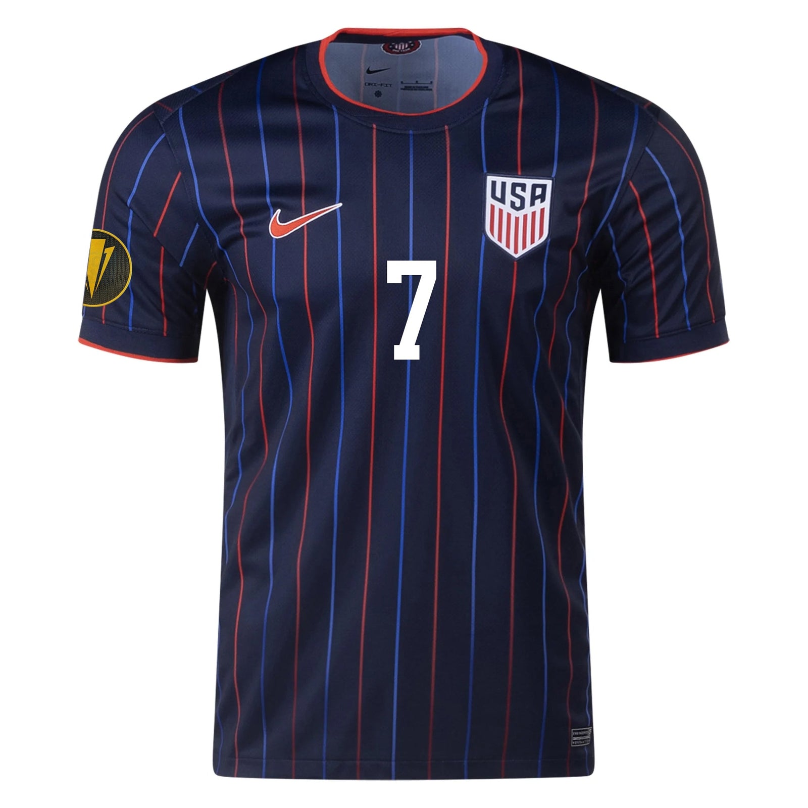 Nike Quinn Sullivan United States Away Jersey 25/26 w/ Gold Cup Patch 2025 (Obsidian/Challenge Red) | SoccerWearhouse