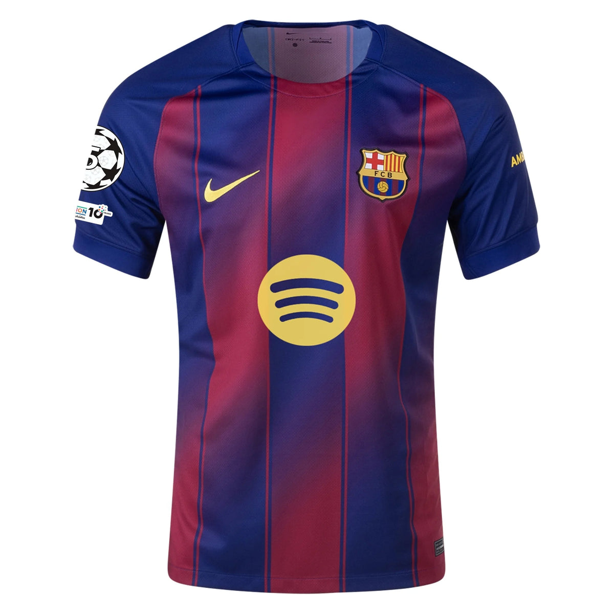 Nike R. Araujo FC Barcelona Home Jersey 25/26 w/ Champions League Patches (Deep Royal Blue/Midwest Gold) | SoccerWearhouse