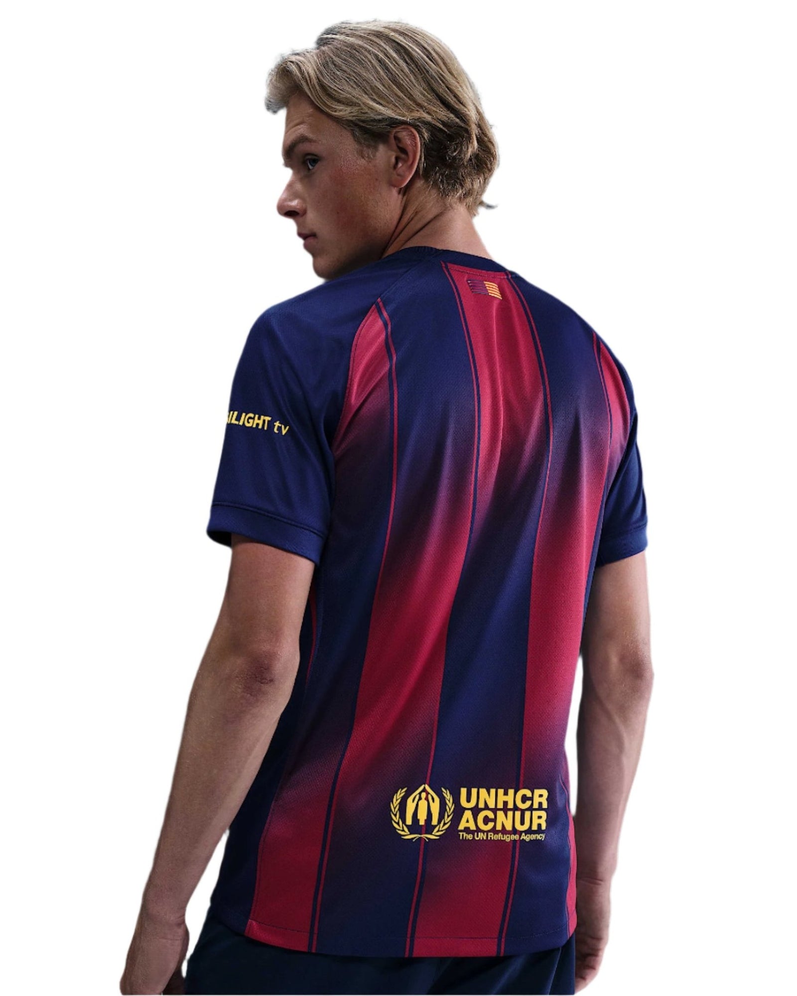 Nike R. Araujo FC Barcelona Home Jersey 25/26 w/ Champions League Patches (Deep Royal Blue/Midwest Gold) | SoccerWearhouse