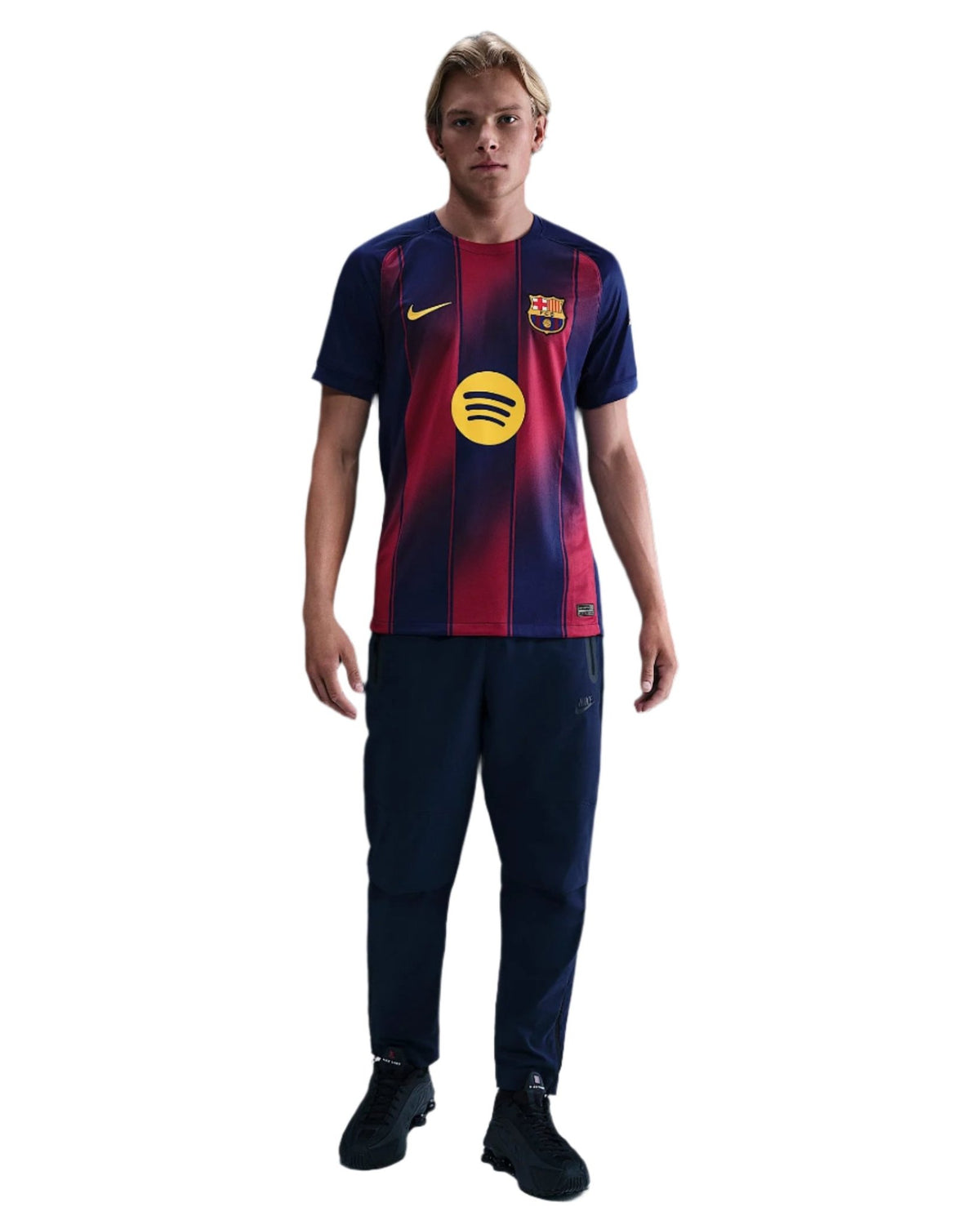 Nike R. Araujo FC Barcelona Home Jersey 25/26 w/ Champions League Patches (Deep Royal Blue/Midwest Gold) | SoccerWearhouse