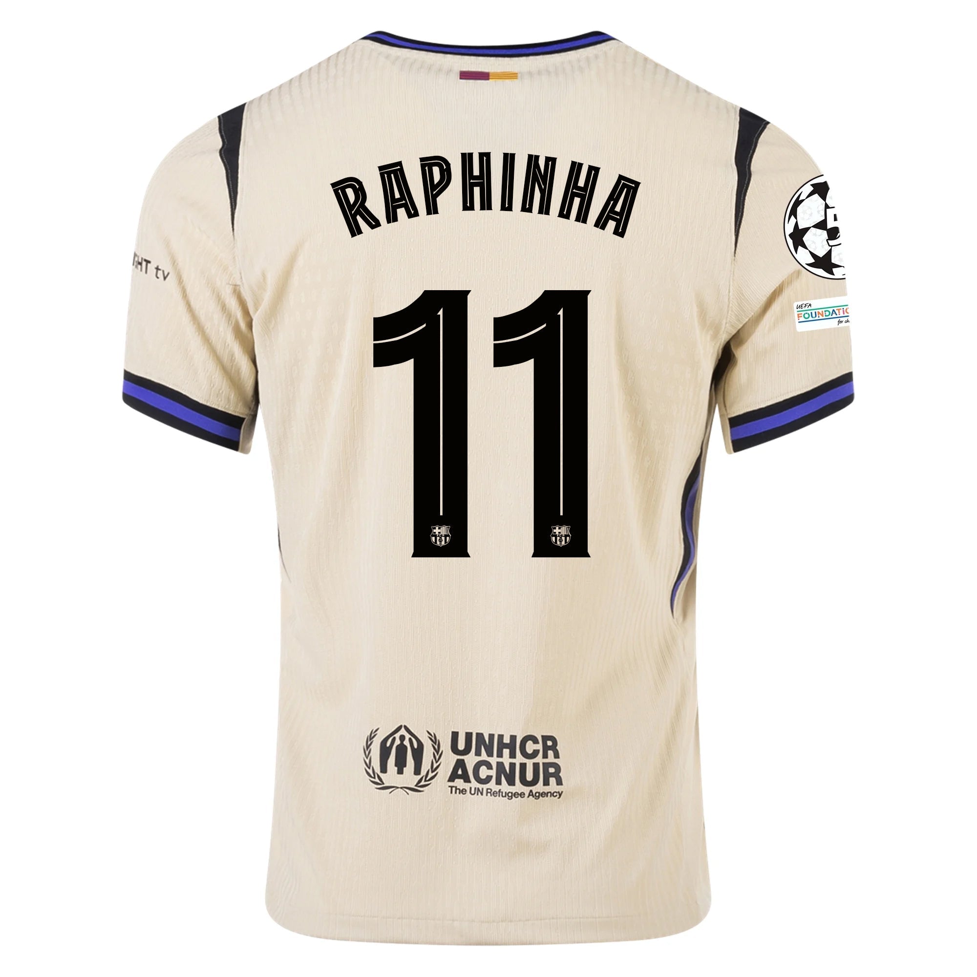 Nike Raphinha Men's FC Barcelona Authentic Away Jersey w/ Champions Le
