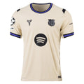 Nike Men's FC Barcelona Authentic Away Jersey w/ Champions League Patches (Team Gold/Persian Violet/Black)