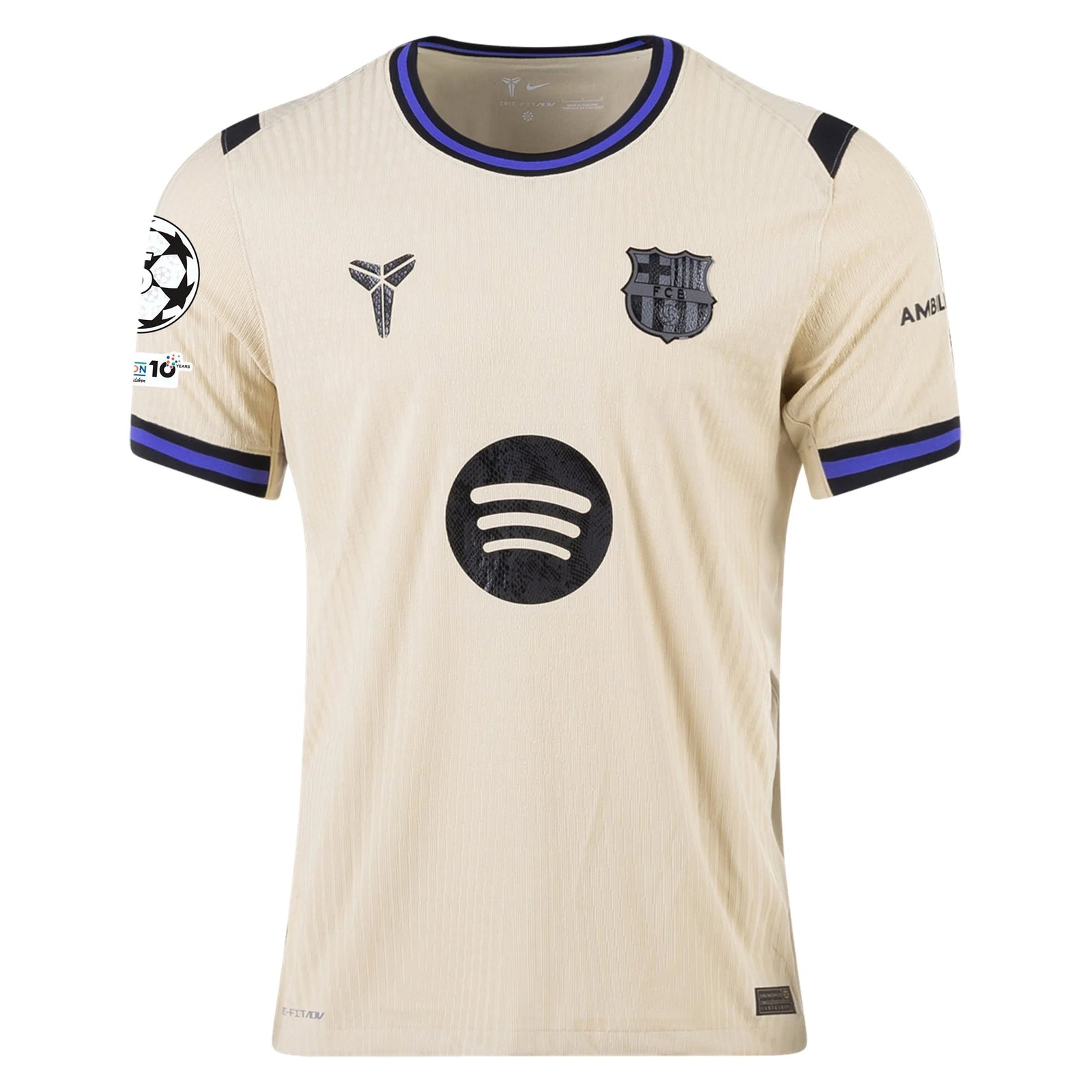 Nike Marcus Rashford Men's FC Barcelona Authentic Away Jersey w/ Champions League Patches (Team Gold/Persian Violet/Black) | SoccerWearhouse