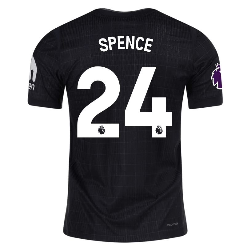 Nike Spence Tottenham Hotspur Authentic Away Jersey 25/26 w/ EPL Patch (Black/Iron) | SoccerWearhouse