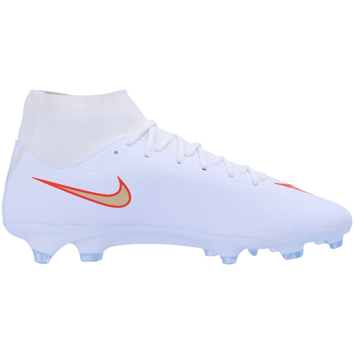 Nike Superfly 11 Academy FG/MG Soccer Cleats (White/Blur/Bright Crimson) | SoccerWearhouse