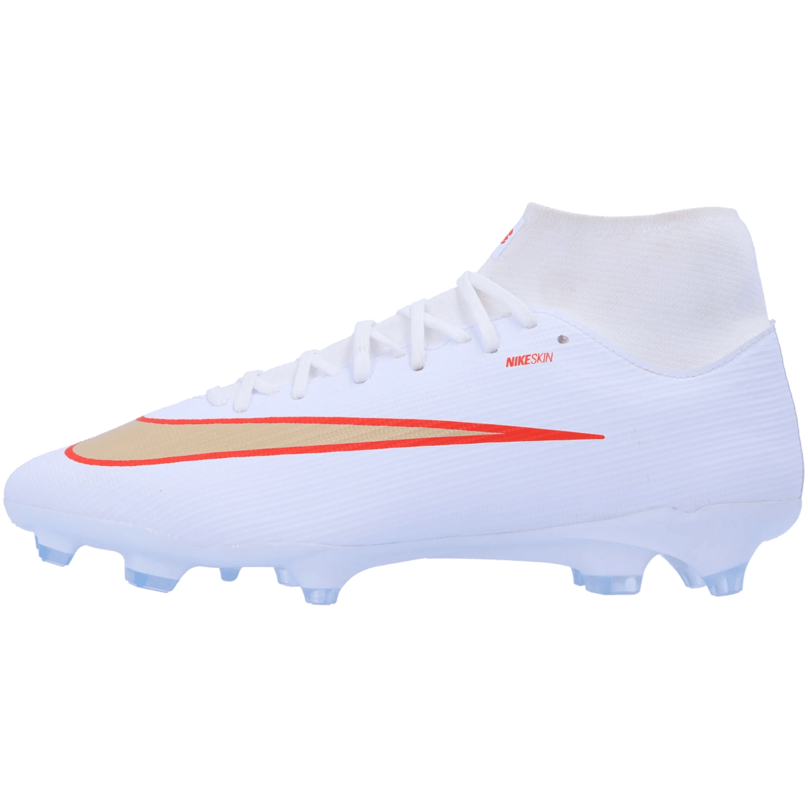 Nike Superfly 11 Academy FG/MG Soccer Cleats (White/Blur/Bright Crimson) | SoccerWearhouse