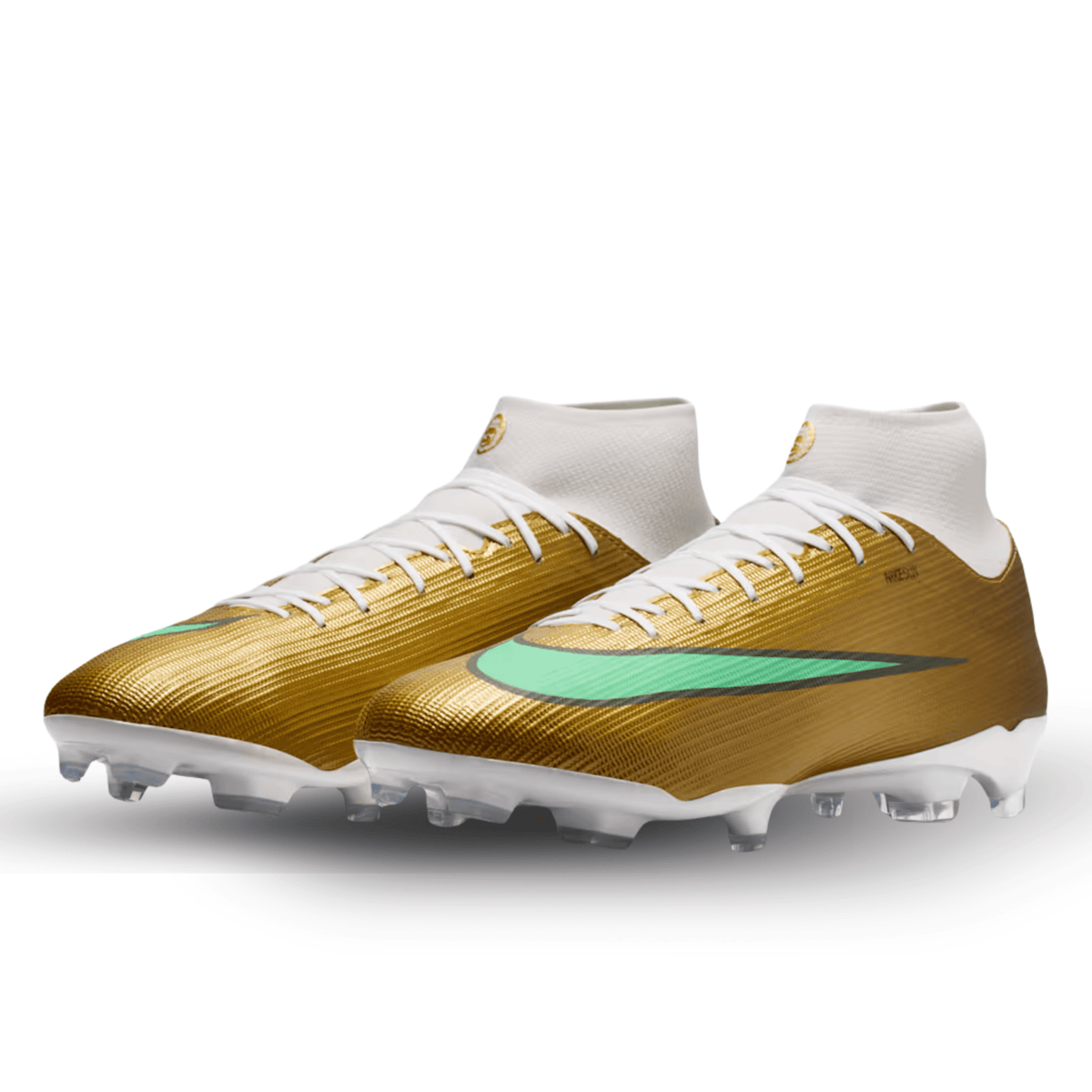 Nike Superfly 11 Academy KM FG/MG Soccer Cleats (Metallic Gold/Green) | SoccerWearhouse