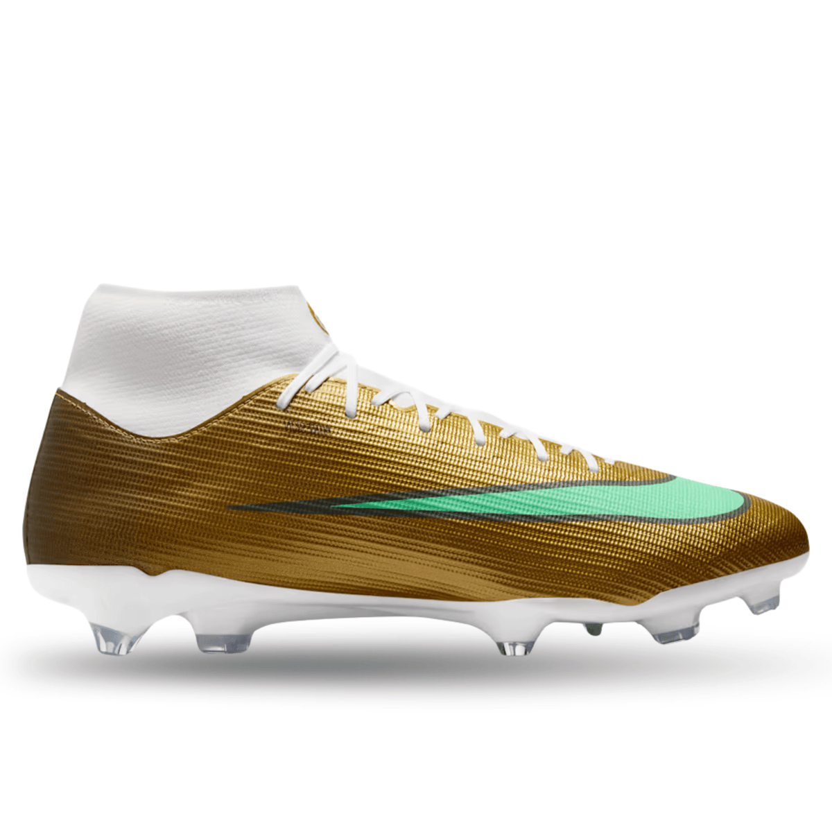 Nike Superfly 11 Academy KM FG/MG Soccer Cleats (Metallic Gold/Green) | SoccerWearhouse