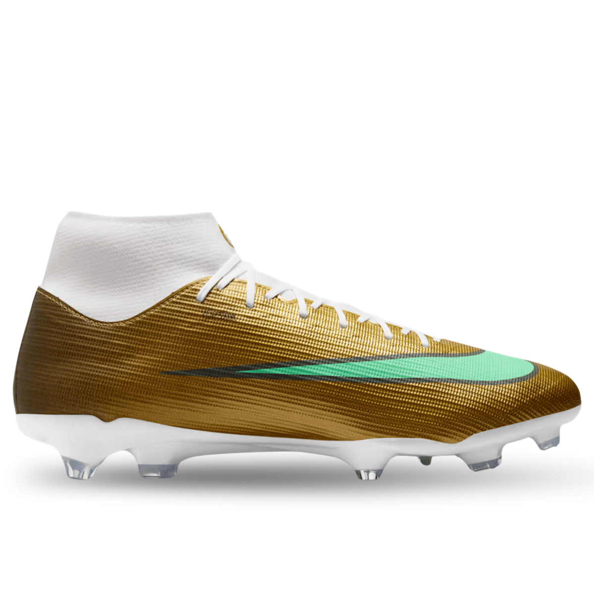Nike Superfly 11 Academy KM FG/MG Soccer Cleats (Metallic Gold/Green) | SoccerWearhouse