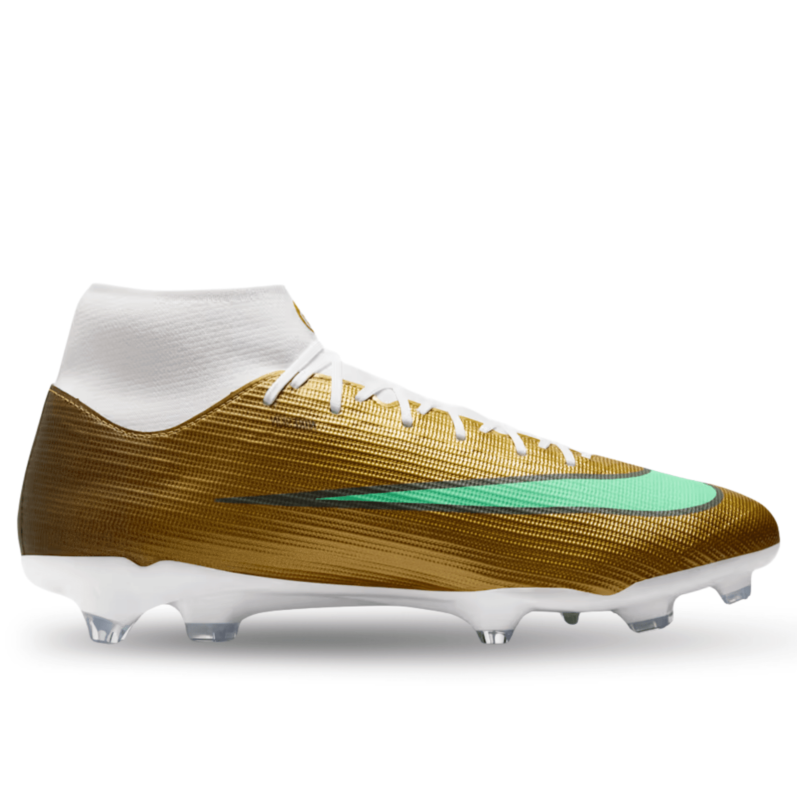Nike Superfly 11 Academy KM FG/MG Soccer Cleats (Metallic Gold/Green) | SoccerWearhouse