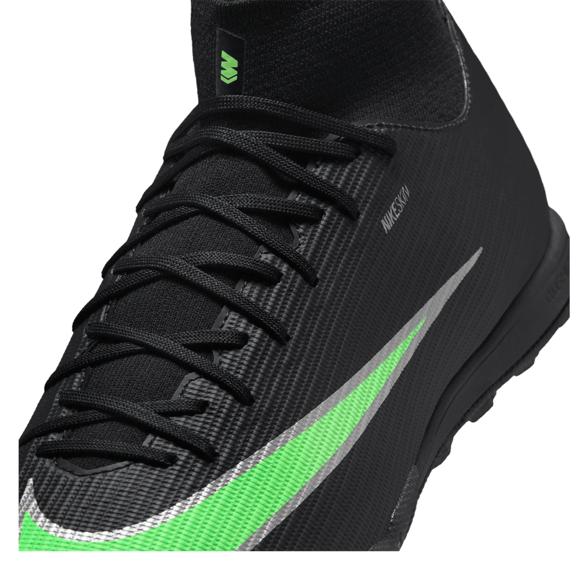 Nike Superfly 11 Academy Turf Soccer Shoes (Black/Illusion Green) | SoccerWearhouse