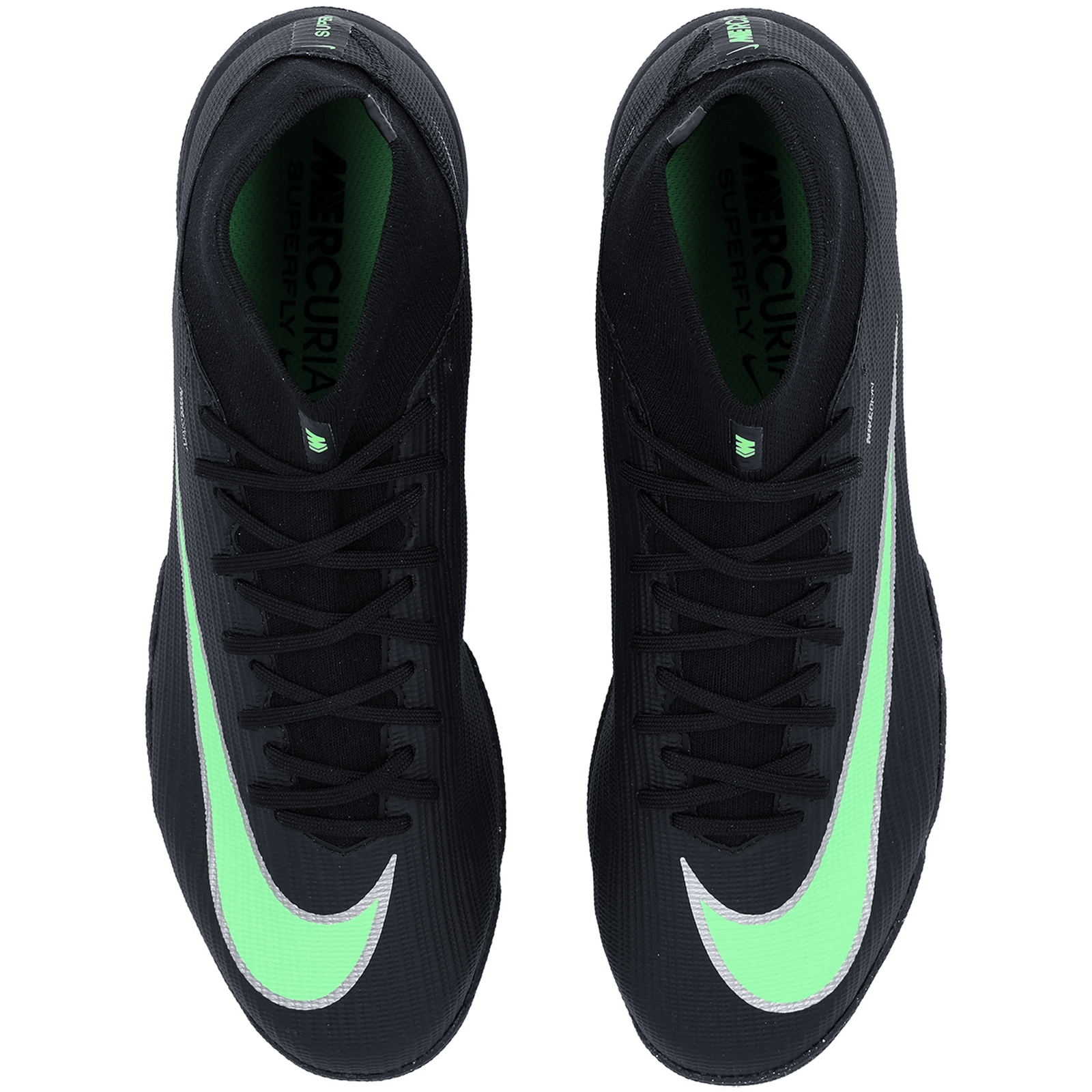Nike Superfly 11 Academy Turf Soccer Shoes (Black/Illusion Green) | SoccerWearhouse