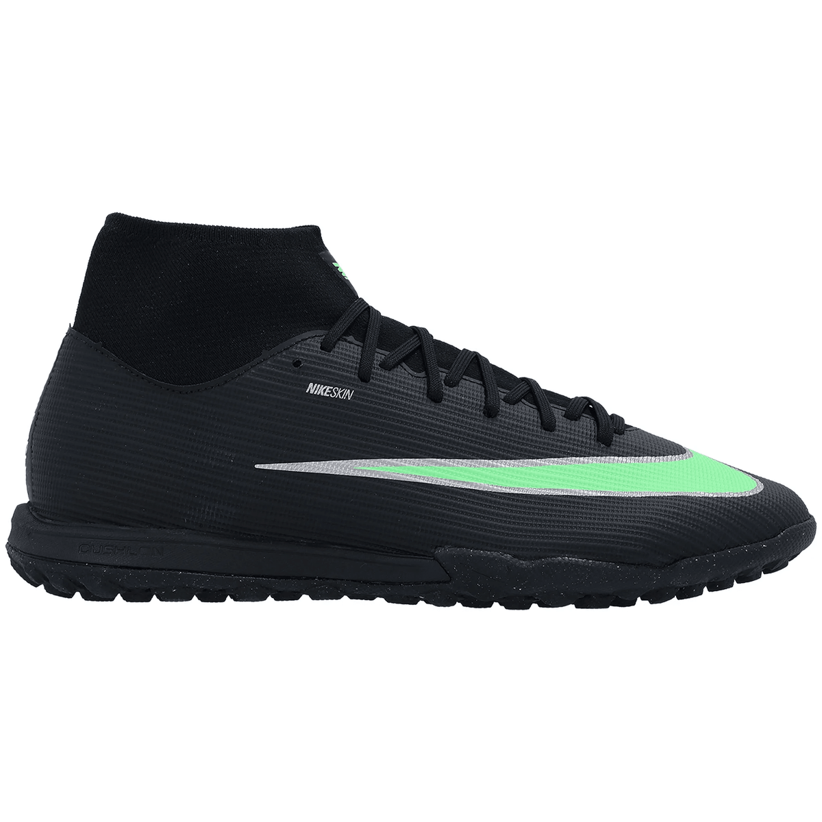 Nike Superfly 11 Academy Turf Soccer Shoes (Black/Illusion Green) | SoccerWearhouse