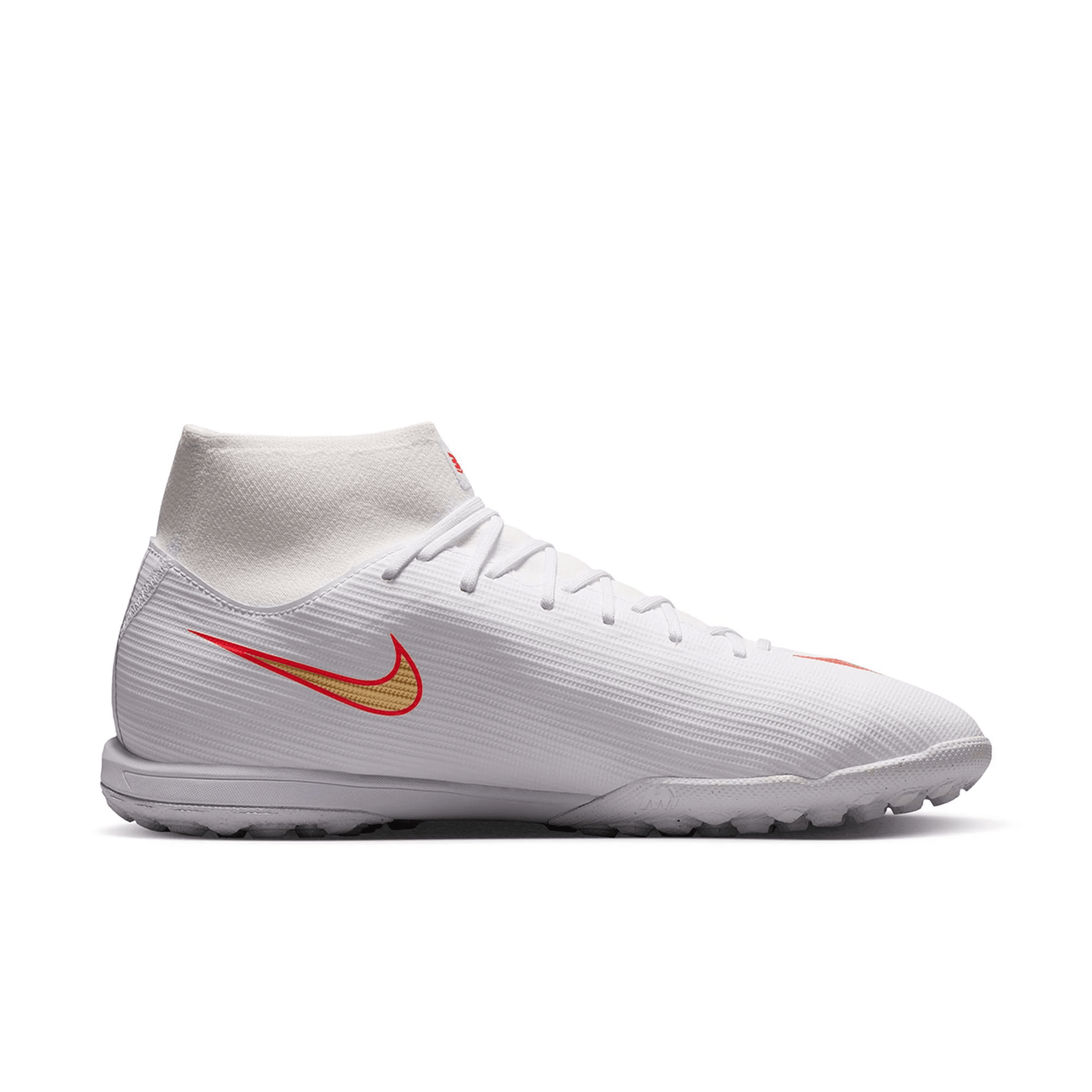 Nike Superfly 11 Academy Turf Soccer Shoes (White/Blur/Bright Crimson) | SoccerWearhouse