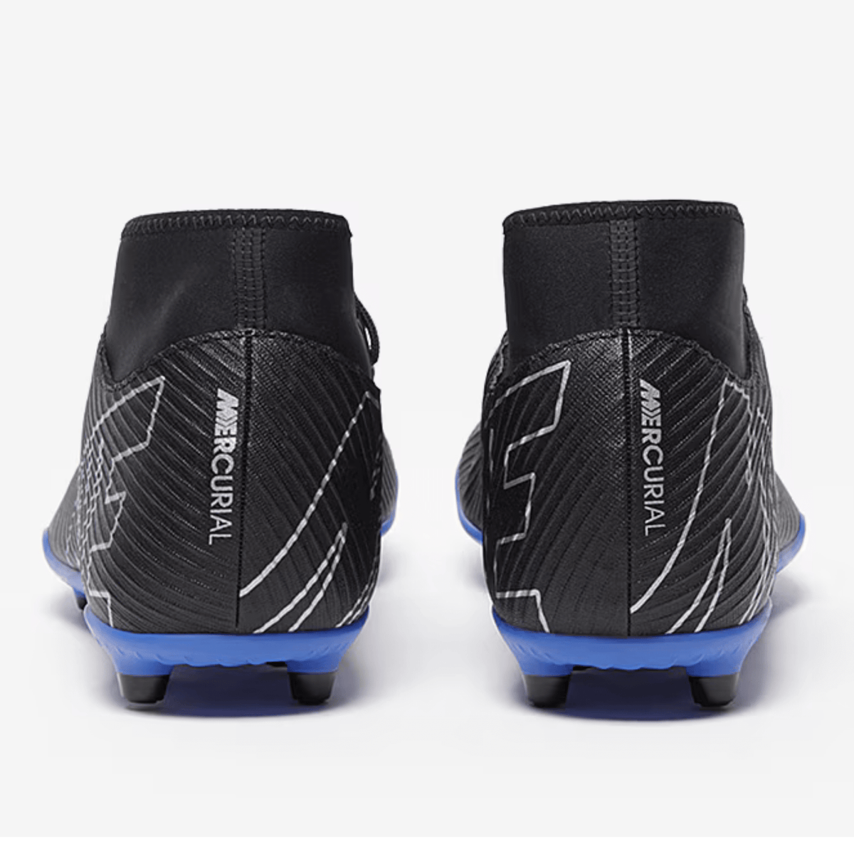 Nike Superfly 9 Club FG/MG Soccer Cleats (Black/Chrome - Hyper Royal) | SoccerWearhouse