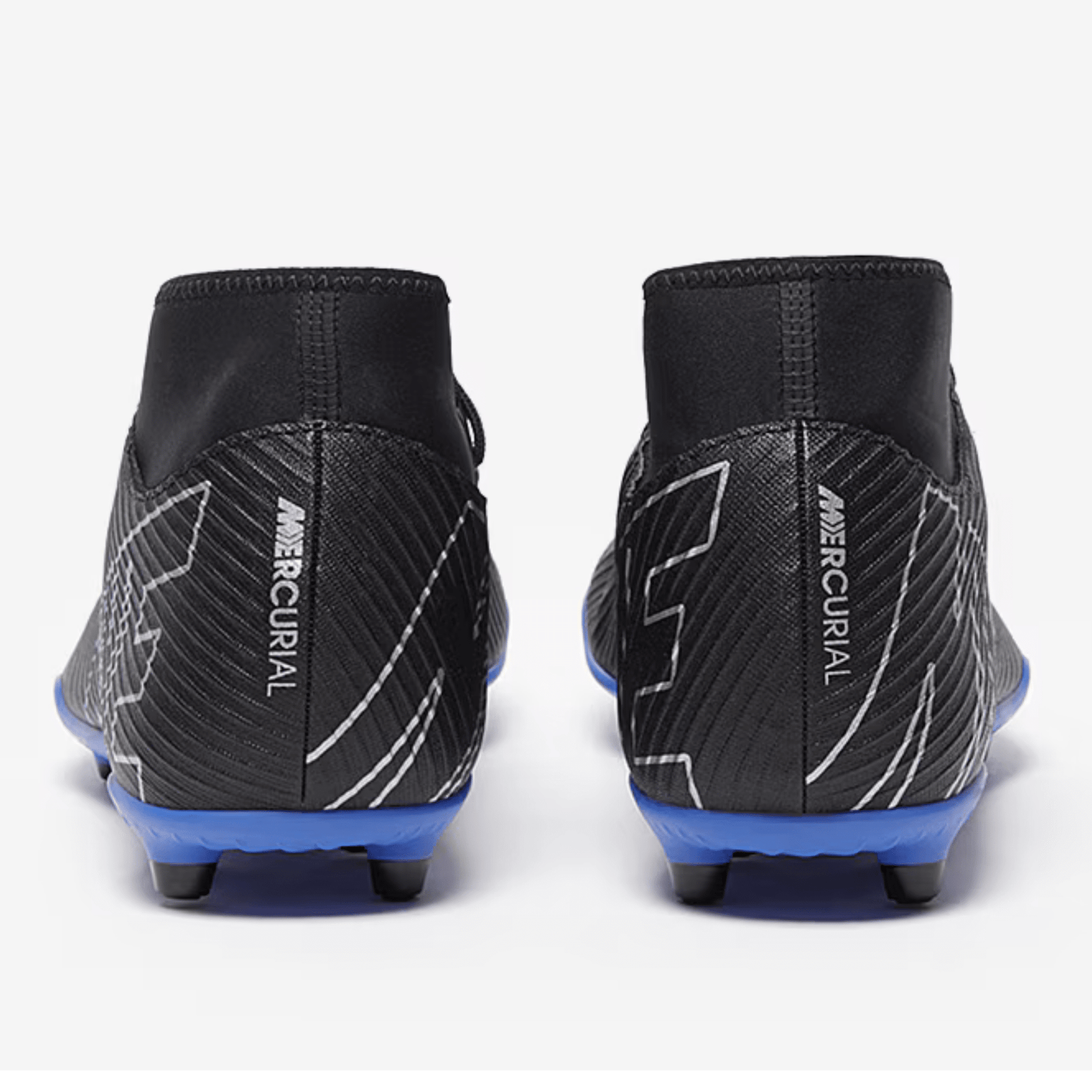 Nike Superfly 9 Club FG/MG Soccer Cleats (Black/Chrome - Hyper Royal) | SoccerWearhouse