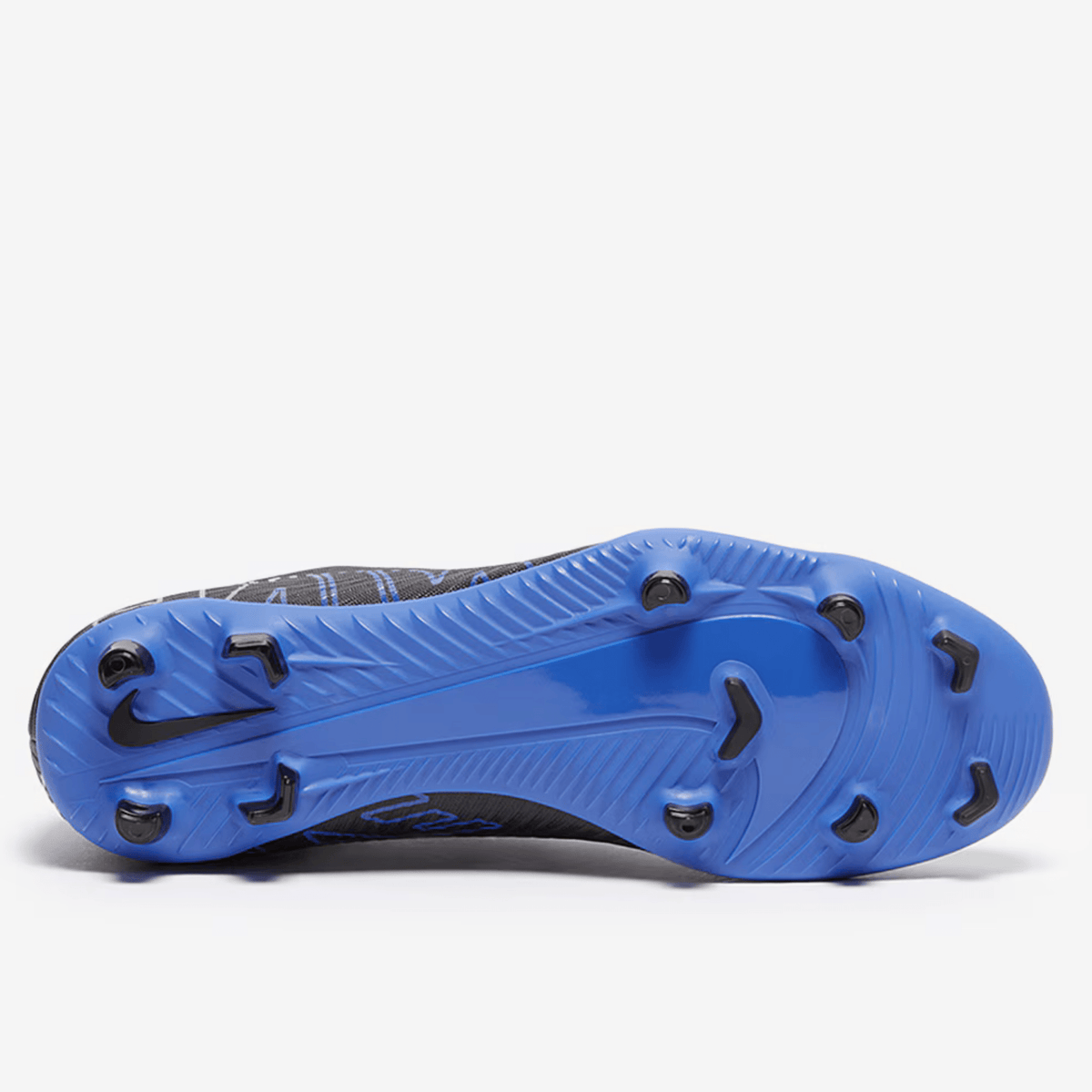 Nike Superfly 9 Club FG/MG Soccer Cleats (Black/Chrome - Hyper Royal) | SoccerWearhouse