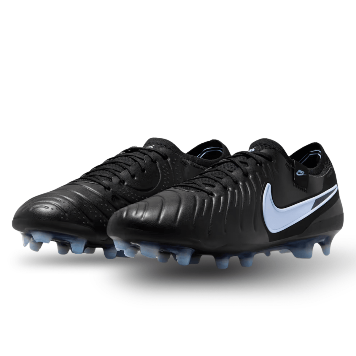 Nike Tiempo Legend 10 Elite Firm Ground Soccer Cleats (Ice Blue/Black) | SoccerWearhouse